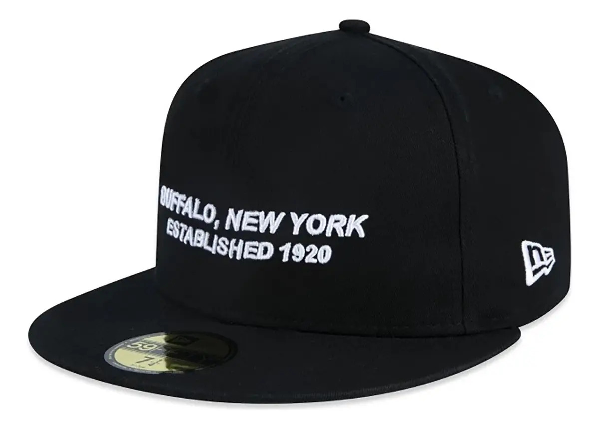 Boné New Era 59fifty All Core Essentials Aba Reta Preto Tamanho 7 3/8 - 58,7 Cm
