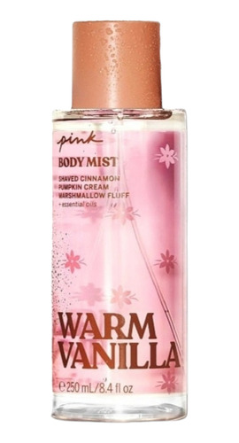 Warm Vanilla / Essential Oils Pink Body Mist 250 Ml 