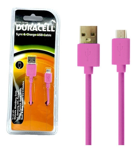 Cable Usb Micro 5 Pin /duracell/datos Y Carga /1 Metro