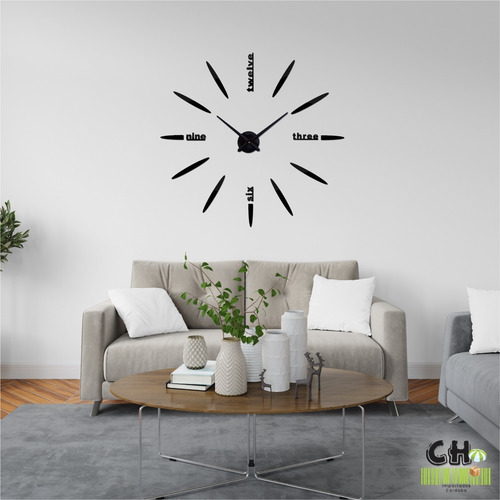 Reloj Gigante De Pared Realmente Grandes Efecto 3d. Pared