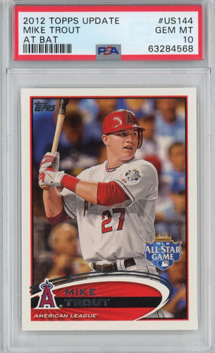 Actualización Topps 2012 Calificada Mike Trout Us144 At Bat 