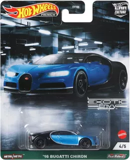 Hot Wheels 16 Bugatti Chiron 4/5 Real Riders Exoctic