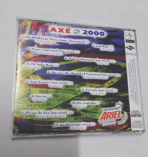 Cd Ariel - Axé 2000 ( 25669 ) (Usado)