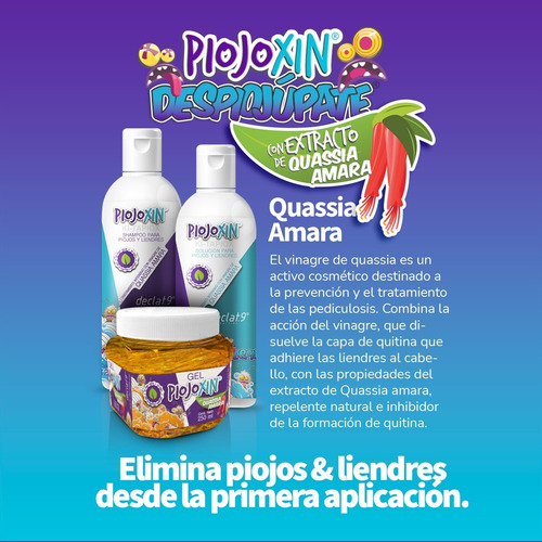 Kit Anti Liendres Piojos 2 Shampoo 2 Solucion 2 Gel 1 Peine