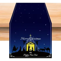 Comprar Lino Blue Feliz Navidad Y Feliz Año Nuevo Corredor De 72 Pul