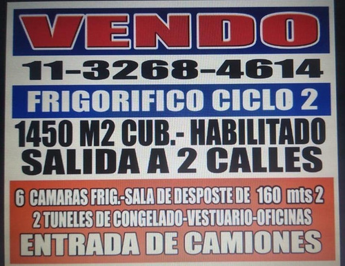 Imagen 2 de 14 de Frigorífico Ciclo 2 En Mataderos, Salida A 2 Calle 1450 M2.