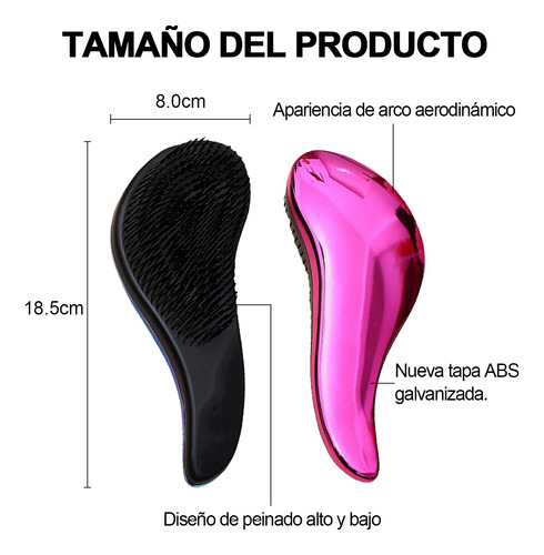 2 Piezas Nuevo Cepillo De Pelo Desenredante, Cepillo De