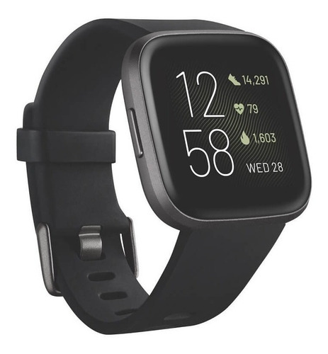 Reloj Inteligente Fitbit Versa 2 Negro Con Asistente Alexa