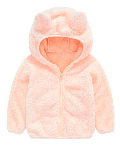 Jaqueta Infantil Menina Urso Inverno Coral Plush Inverno