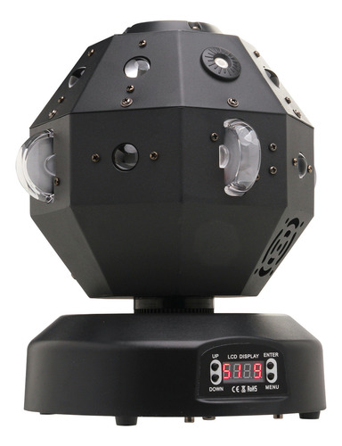 Moving Laser Beam 19 Leds Rgbw Dmx Dj Efeitos Giratorios