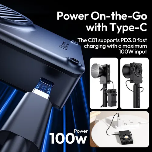 Luz De Vídeo Ulanzi C01 100w Cob Lâmpada De Estúdio Led Bico