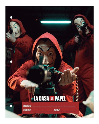 Asignaturas La Casa De Papel Caratulas Para Carpeta N°3 X6