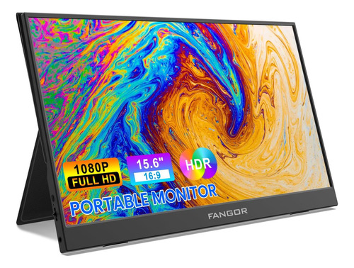 Monitor Portátil Fangor 1080p Fhd Con Conectividad Usb C Y H
