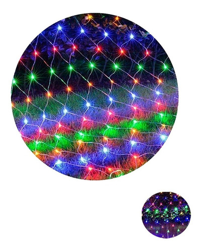 Imagen 2 de 9 de Guirnalda Luz Multicolor Navidad Red 144 Led Transparente