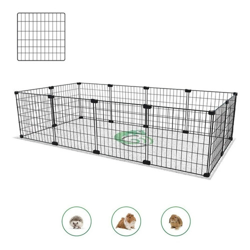 Cercado Pet Porquinho Coelho Cachorro 60x120 Malha 2,5cm