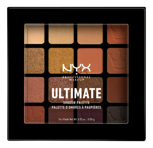 Paleta De Sombras Nyx Ultimate Shadow Palette 16 pan color de la sombra queen