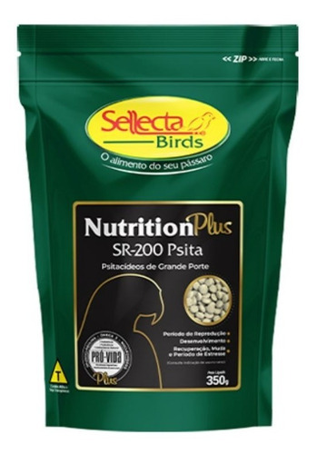 Sellecta - Nutrition Plus Sr-200 Psitacídeos - G.porte 350g