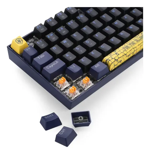 Teclado Mecanico Alianca Do World Of Warcraft Preto E Azul
