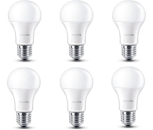 Pack 6 Lámparas Led Philips 7w E27 Garantia 1 Año!