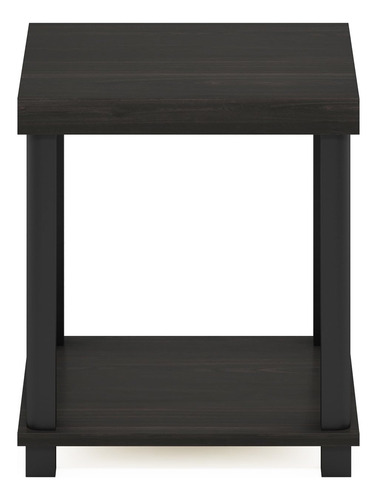 Mesa Auxiliar Clásica 2 Niveles Color Espresso Negro