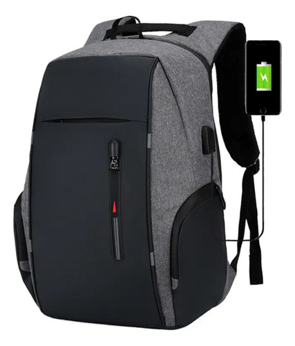 Mochila Con Usb Back Pack Antirrobo Super Calidad