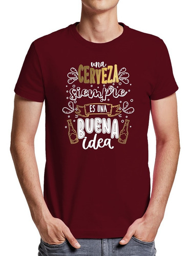 Imagen 1 de 2 de Polera Cerveza - Una Buena Idea - Polo - Fiestas Patrias