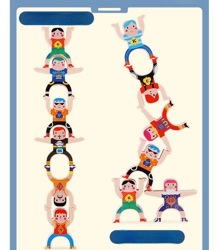 Juego Didáctico Infantil De Madera Figuras Apilables