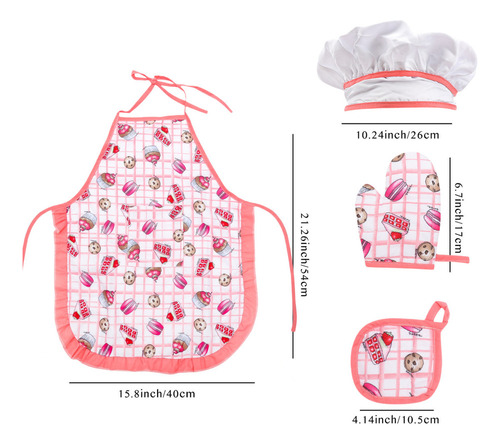 Set De Juguete De Cocina Para Niños, Disfraz De Chef