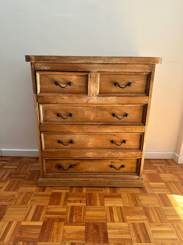 Cajonera / Cómoda 5 Cajones De Madera Marrón Claro (Usado)