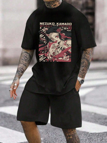 Playera Hombre Y Mujer Manga Corta Anime Oversize Nezuko