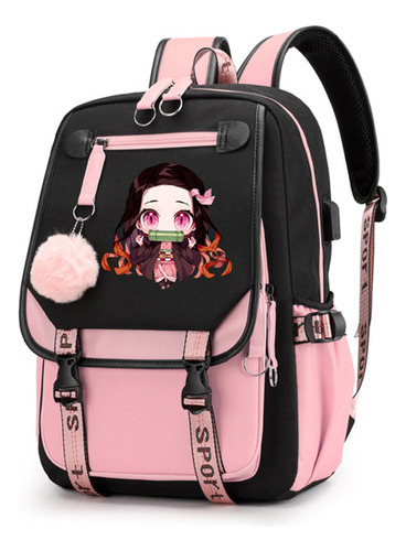 Mochila Anime Demon Slayer Nezuko Cartoon Sc