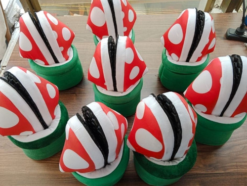 Imagen 2 de 3 de Pantuflas Mario Bros Babuchas Slippers Planta Carnivora