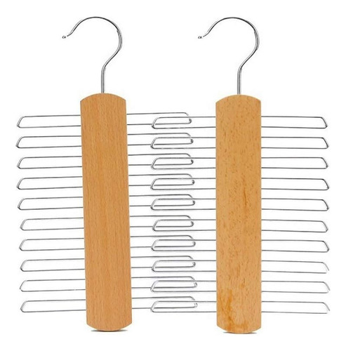 Soporte De Madera Para Corbatas Con Acabado De Clips