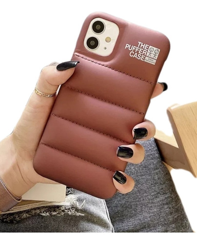 Carcasa O Case  Acrilica Tipo Parca Marrón Para iPhone 11 