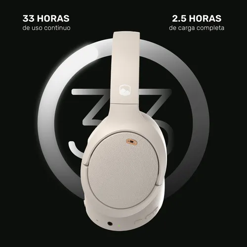 Audifonos Bluetooth Inalambrico Beatmaster Anc Cream