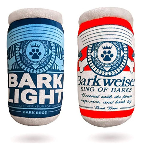 Bark Bros - Barklight Barkweiser - Paquete De Dos Juguetes D