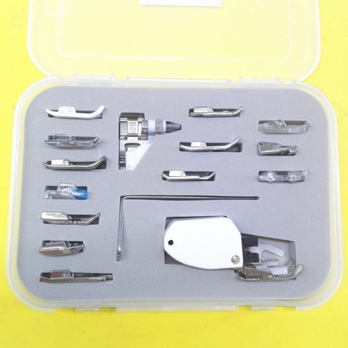 Set Kit De 16 Pie Prensatelas Caja Plastica Janome, Brother