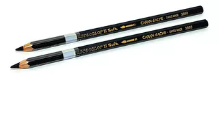 Lápis Preto Aquarela Kit C/2 Unidades Caran D`ache