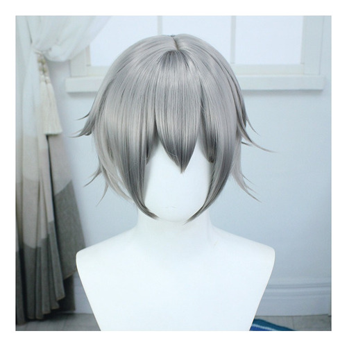 Honkai Star Rail Trailblazer Cosplay Peluca Corto Pelo 30cm