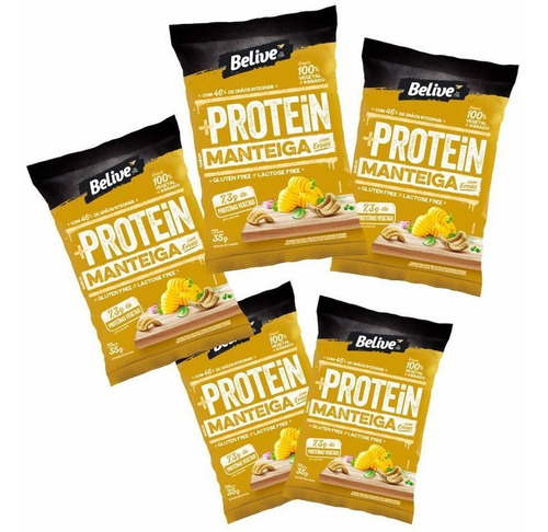 Protein Snack Manteiga Com Ervas Belive 35g ( 5 Unidades )