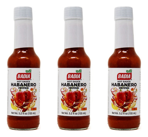 Pack X 3 Salsa Habanero 155ml Sin Gluten Vegano Kosher Badia