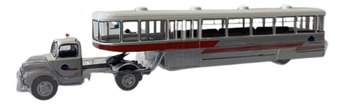 Camion Remolque Ebro B 45 Iberia 1/43 Airport 1962 36cm Plata Y Rojo