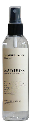 Mini Home Spray 120 Ml Summer Days Transparente Madison