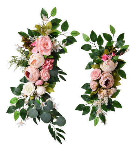 2x Boda Arco Flor Flores De Seda Flor Artificial Botín Para