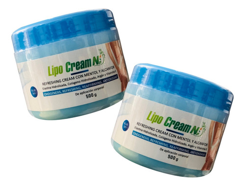 2 Crema Reductora Para Abdomen Lipo Cream Tapa Azul