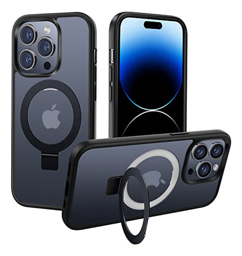 Nuoku Magnetic Invisible Stand Para iPhone 14 Pro Max Case,