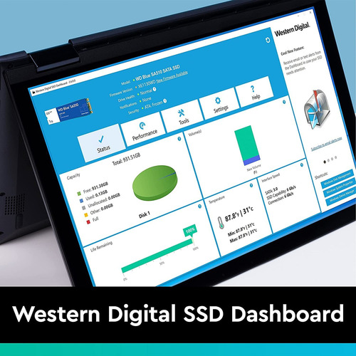 Disco Ssd Western Digital Wds100t3b0a 1 Tb 2,5 Azul