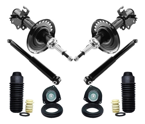 Kit Amortiguadores Bases Cubrepolvo Sentra B16 07-12 