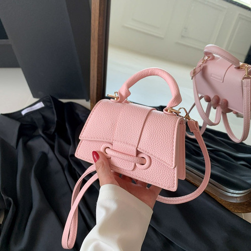 Bolso De Hombro De Color Sólido De Moda Elegante
