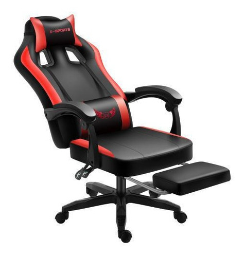  Sillón Gamer Silla Pc Reclinable Con Apoyapies Y Almohadon 